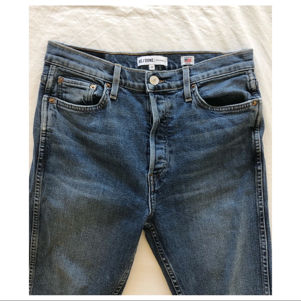 Re/done originals straight leg high rise jeans 29